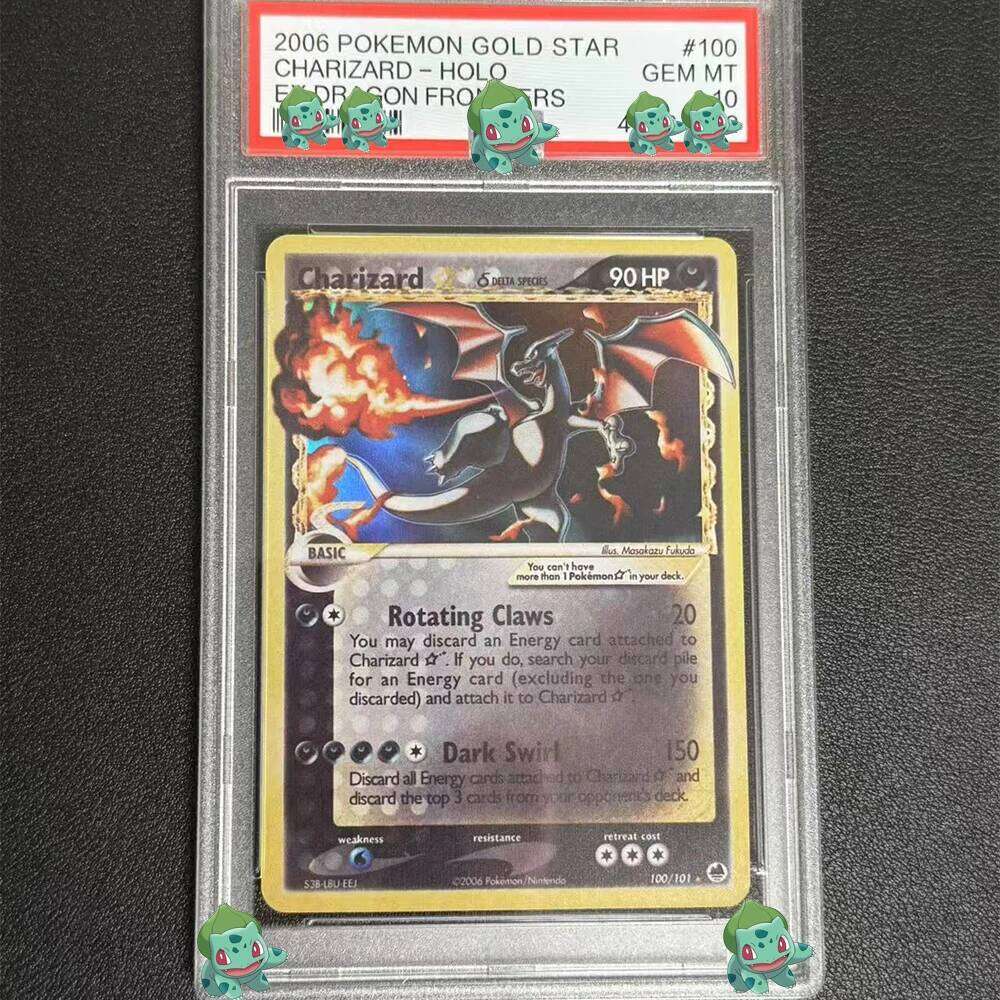 New DIY PTCG Graded Collection Charizard 1ST Edition Rayquaza Lugia-Holo GEM MT 10 Card Holographic Label Flash Child Gifts w260224