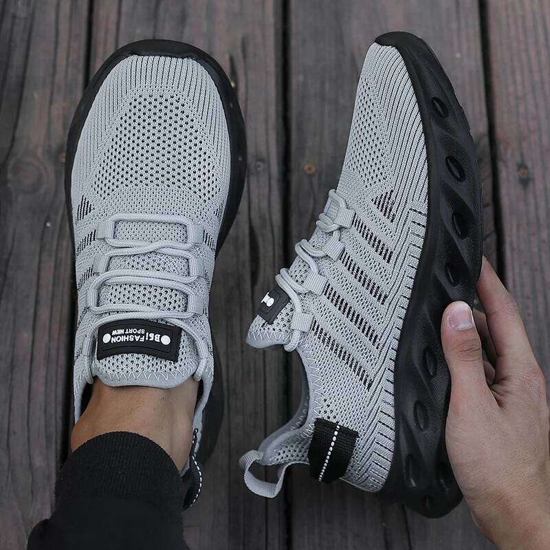 Men's Woven Sports Sneakers 2025 Fashion Fitness Style Lightweight Flexible Running Workouts Shoes Tenis Masculino