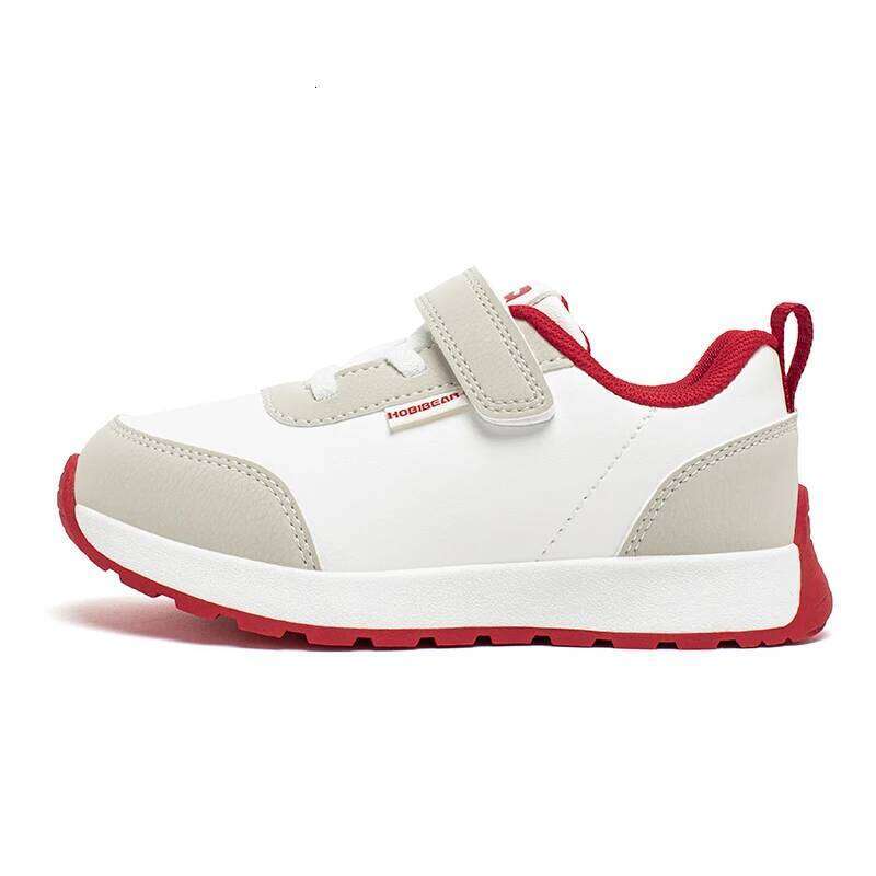 HOBIBEAR Kids Running Boys Girls Non Slip Casual Sneaker Hook Loop Artificial Leather Walking Shoes 26W0224
