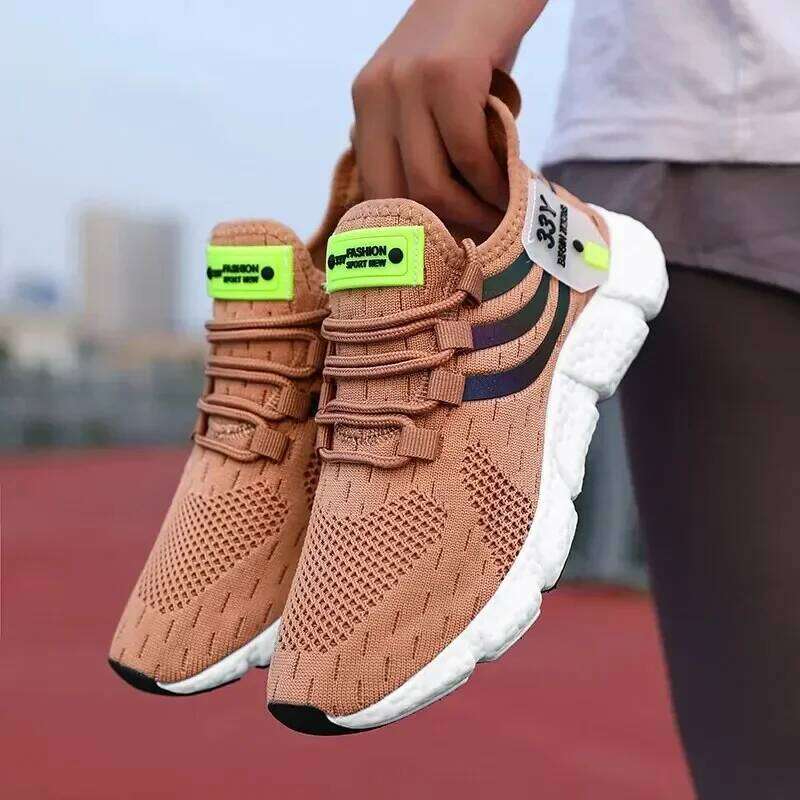 Summer Fashion Men's New Trend Platform Sports Tennis Training Running Lightweight Breathable Mesh Vulcanized Shoes