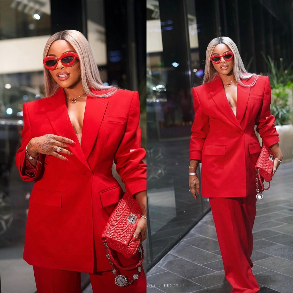 Leisure Plus Size Women Pants Suits Lady Prom Birthday Party Evening Street Photography 2 Pieces Customized