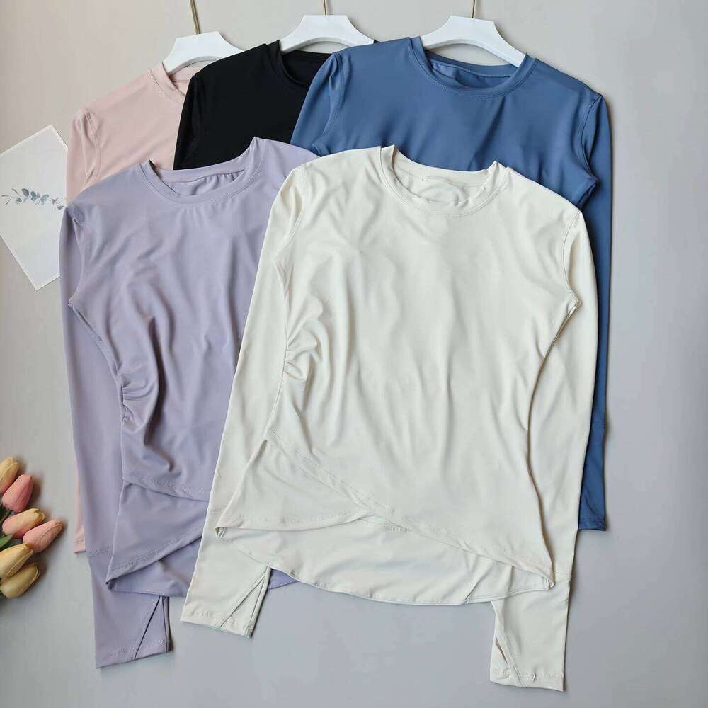 Fall Winter Workout Top for Women, Slim Fit Long Sleeve Fitness Shirt, Quick Dry Yoga & Running Training Wear 26Y0224