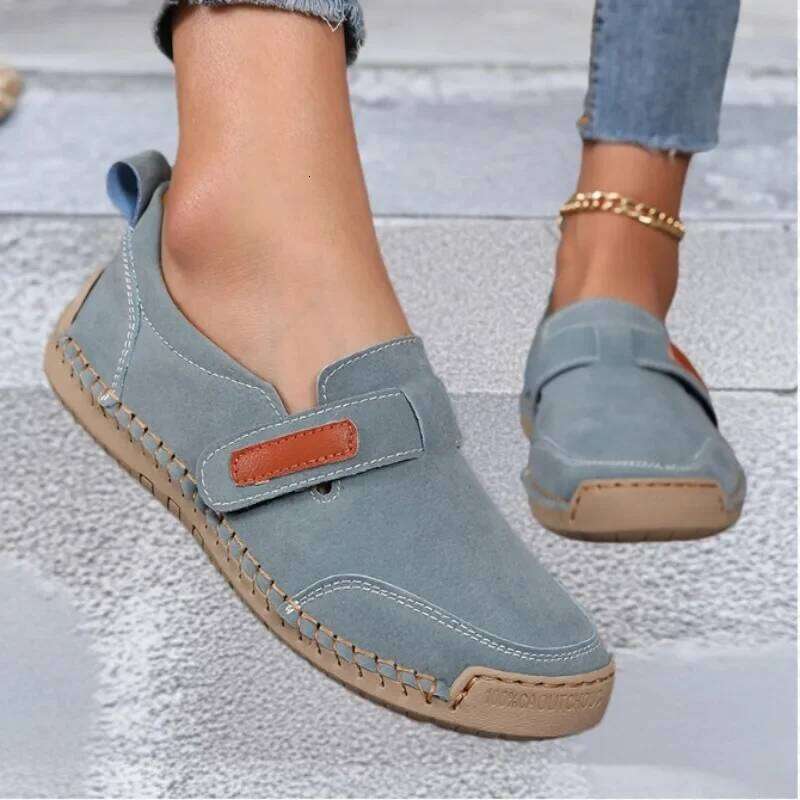 Women's Sports Casual Soft Comfortable Flat-soled Outdoor Loafers Moccasins Stitched Slip on Ballet for Women Nurse Shoes