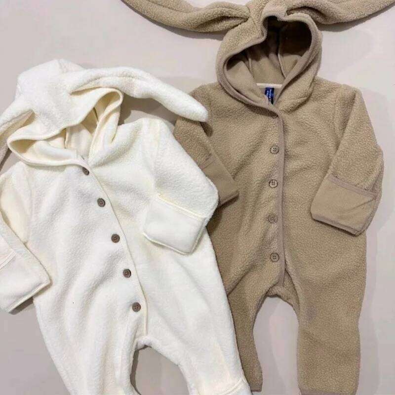 Winter Rompers Girl Baby Cute RabbitLamb Fur Fleece Warm Infant Toddler Boys Playsuit Kid Casual Jumpsuit 26H0224