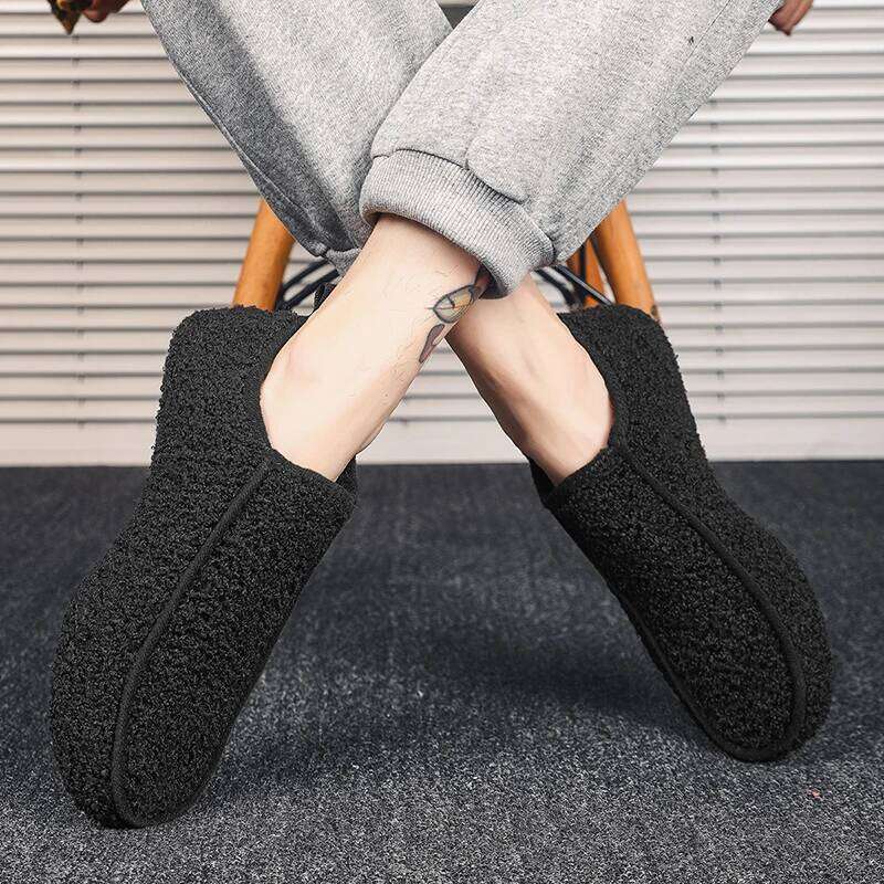 MAEDEF Winter Warm Soft Comfortable Male Cotton Slippers Men Loafers Lightweight Thin Bottom Mens Shoes