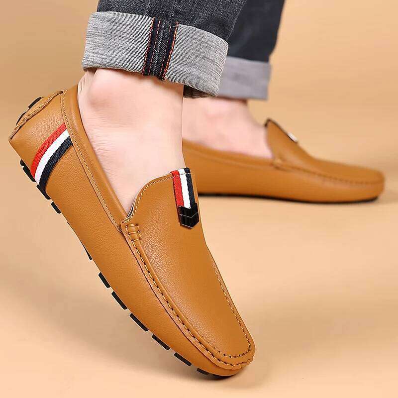 MAEDEF Loafers High Quality Anti-slip Casual Men's Leather Loafer Outdoor Breathable Lightweight Soft Driving Shoes