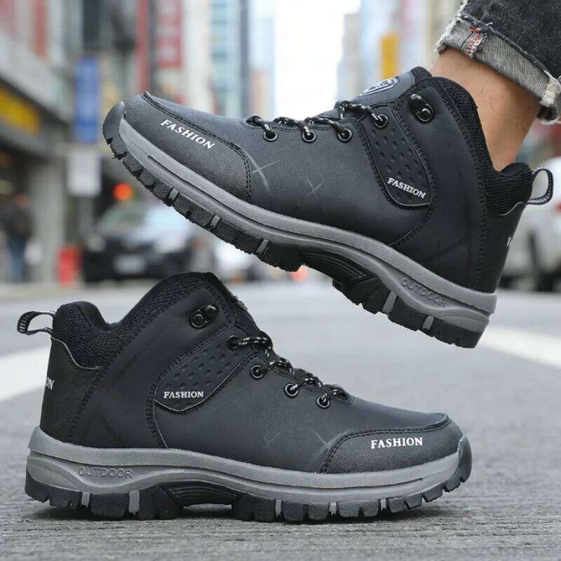 New Arrival Mens Hiking Shoes Wear-resistant Trekking Walking High Top Boot Breath Lace Up Outdoor Climbing Sneakers for Men