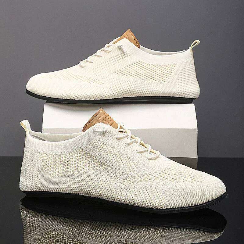 MAEDEF New 2025 Mens Thin Bottom Home Casual Slippers Breathable Men Shoes Comfortable Walking Lace Up Indoor Male Shoe