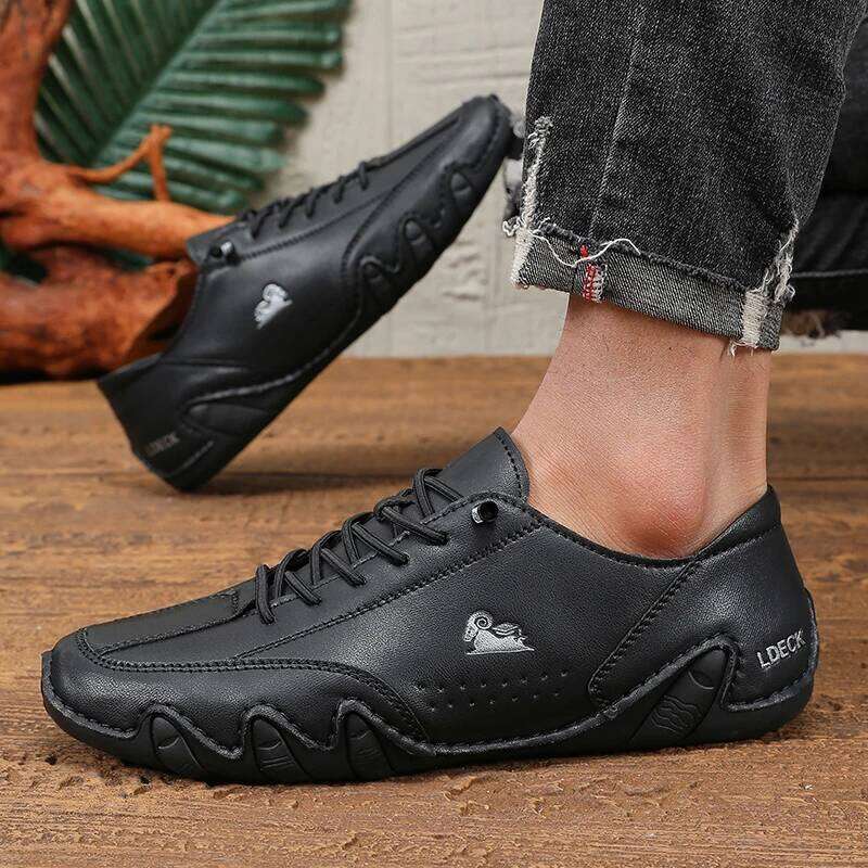 Men's Industrial Retro Style Boots Breathable Comfortable Lightweight Suitable for Outdoor Walking Daily Commuting Flat Shoes