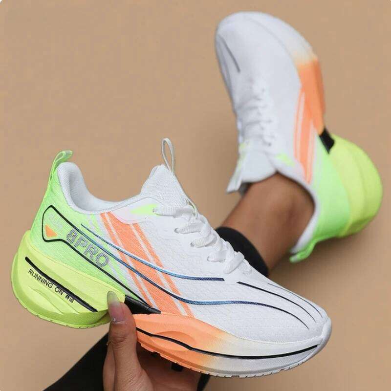 New Women's Running Shoes Marathon Cushion Anti-slip Ultra Light Breathable Comfortable Nonskid Speciality Sneakers Man