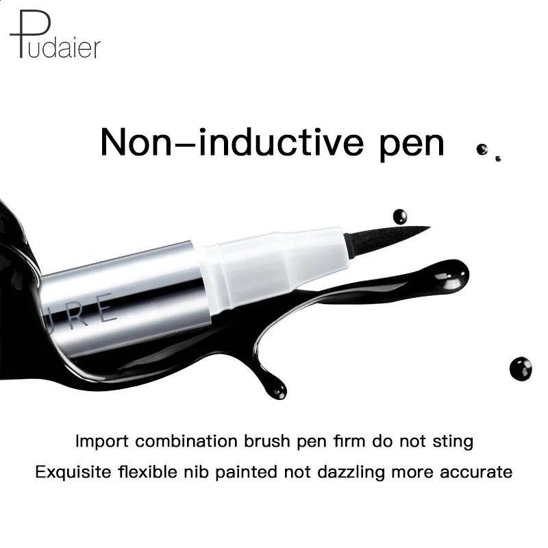 1Pcs Pudaier Black Eyeliner Pencil Waterproof Pen Quick Dry Long-lasting Liquid Eye Liner Smooth Make Up Tools 260203
