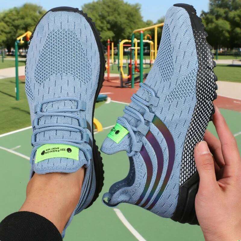 Men's Knitted Running Lightweight Breathable Sneakers Non-Slip Outdoor Athletic Shoe Casual Walking Shoes for Men Hot Sale