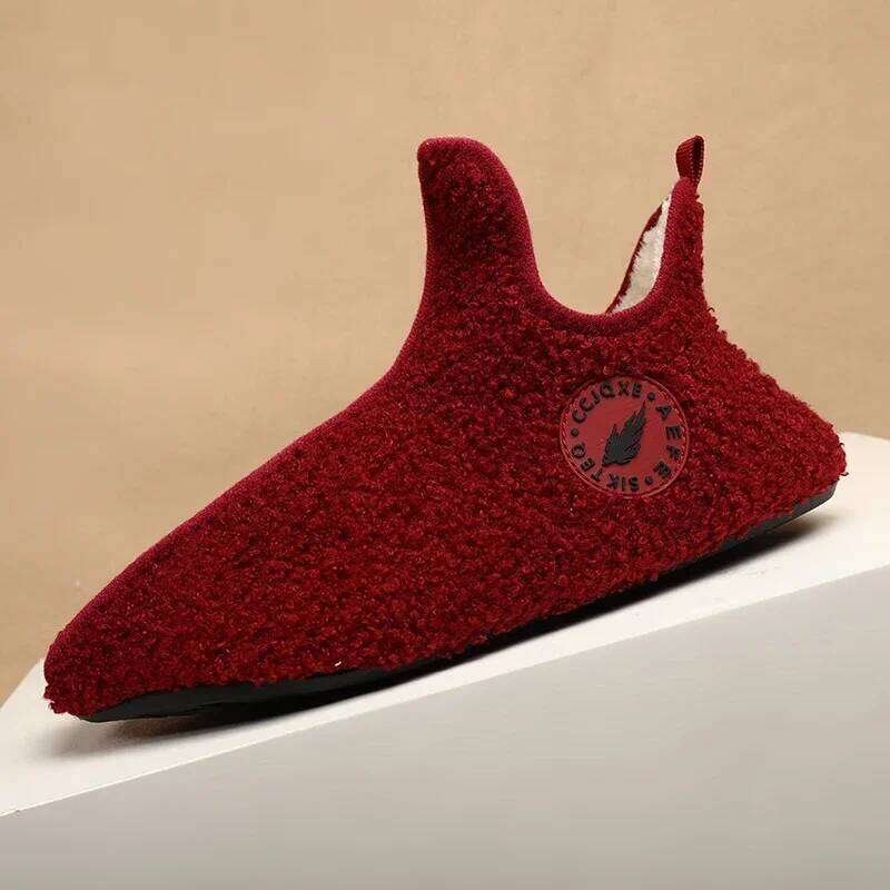 MAEDEF Men Winter Slippers High Quality Lightweight Disigner Fashion Women Plush Slipper Warm Slip on Casual Shoe for Couples