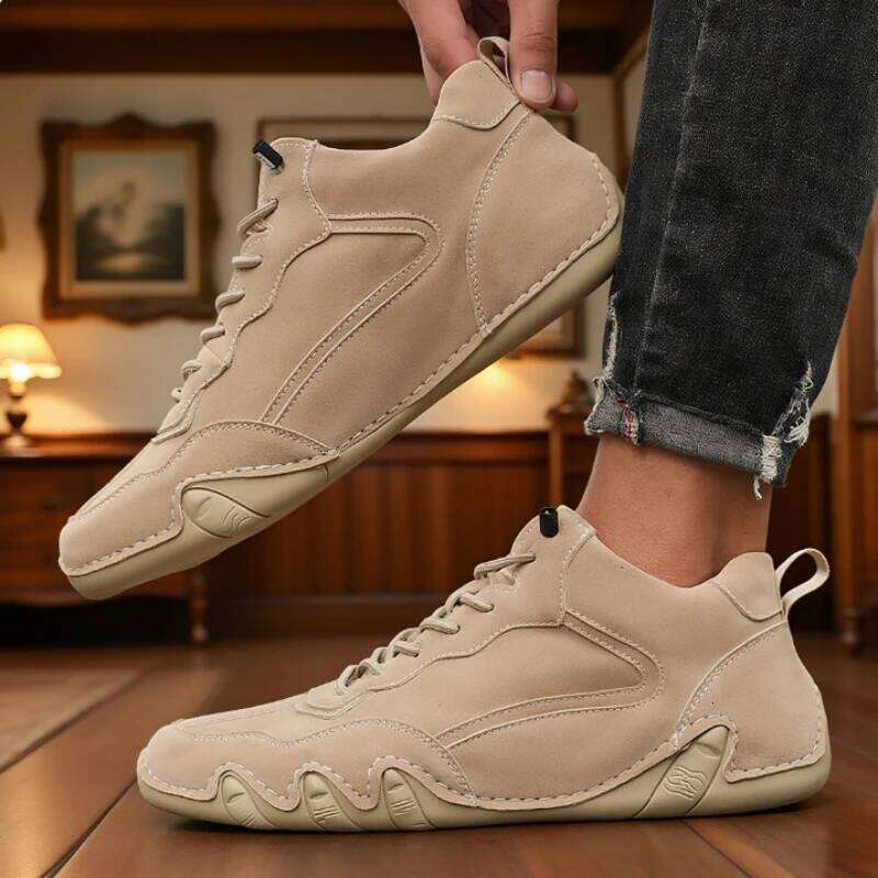 All Season Soft Soled Loafers High Quality Breathable Anti Slip Driving Men comfortable Luxurious Men's Bare Boots