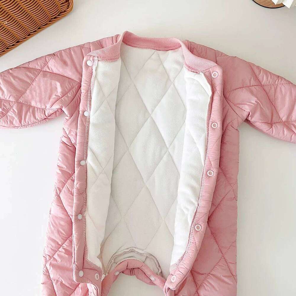 Fashion Long Sleeve Baby Rompers Thicken Fleece Warm Winter Infants Clothing 26H0224