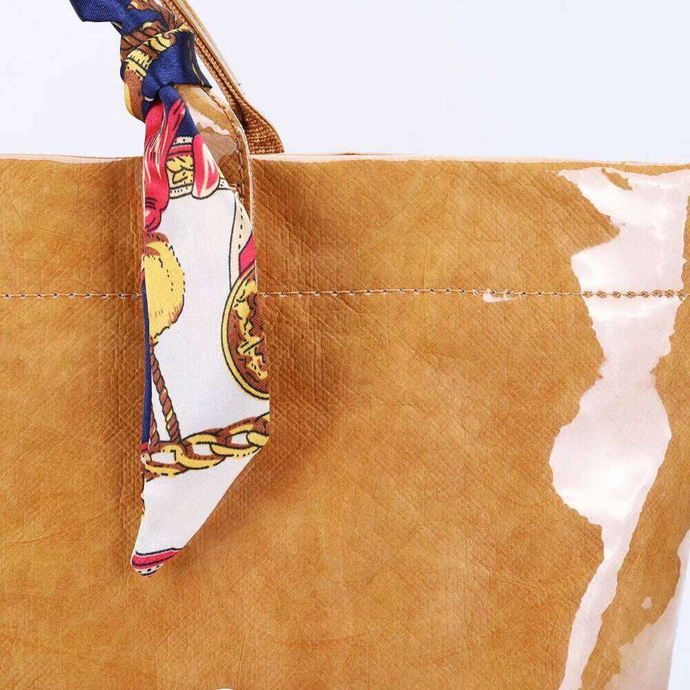 PVC Tote Letters Print Clear Plastic Handbag Large Bag for Women Shopping Travel Z260224