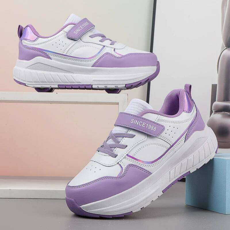 Roller Skate Shoes Kids Autumn 2024 Children Fashion Casual Sports Toy Birthday Gift Games Boys 4 Wheels Sneakers Girls 26W0224