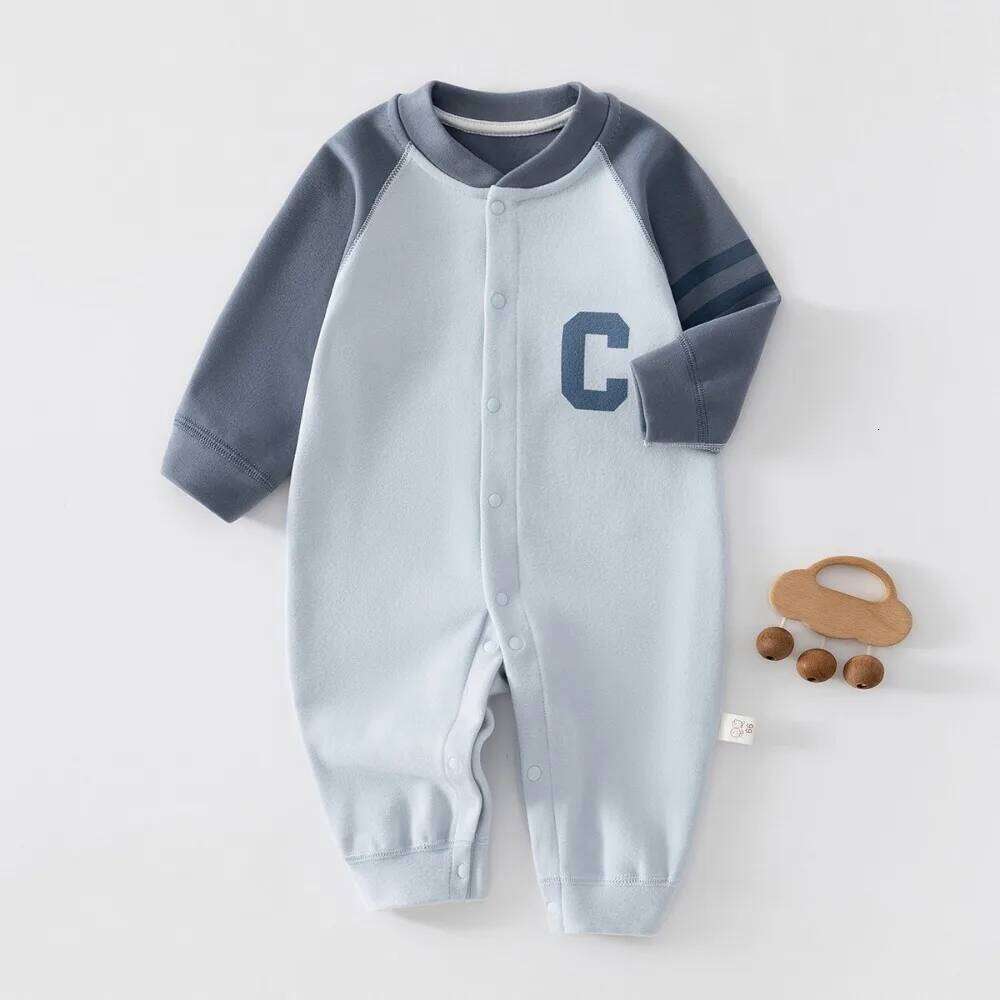 Boy Cotton Skin Friendly Clothing Newborn Baby Spring Autumn Warm Jumpsuit 0 To 24 Month Infant Soft and Cute BodySuit 26H0224