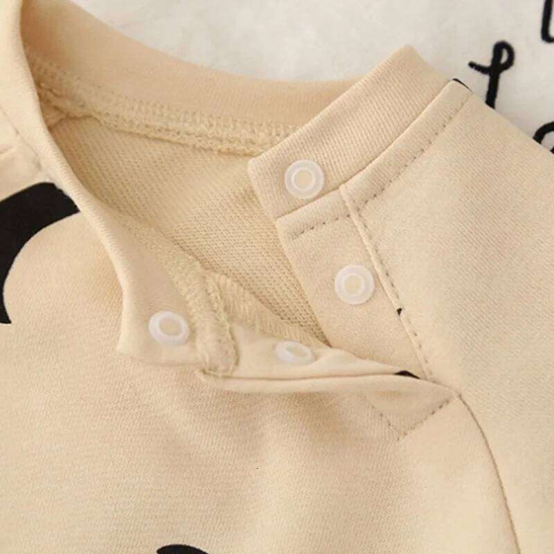 Newborn Spring Winter Fashion Moon Sun Print Suit Cotton Comfortable Soft 0-12 Boys and Girls Long Sleeved Baby Bodysuit 26H0224