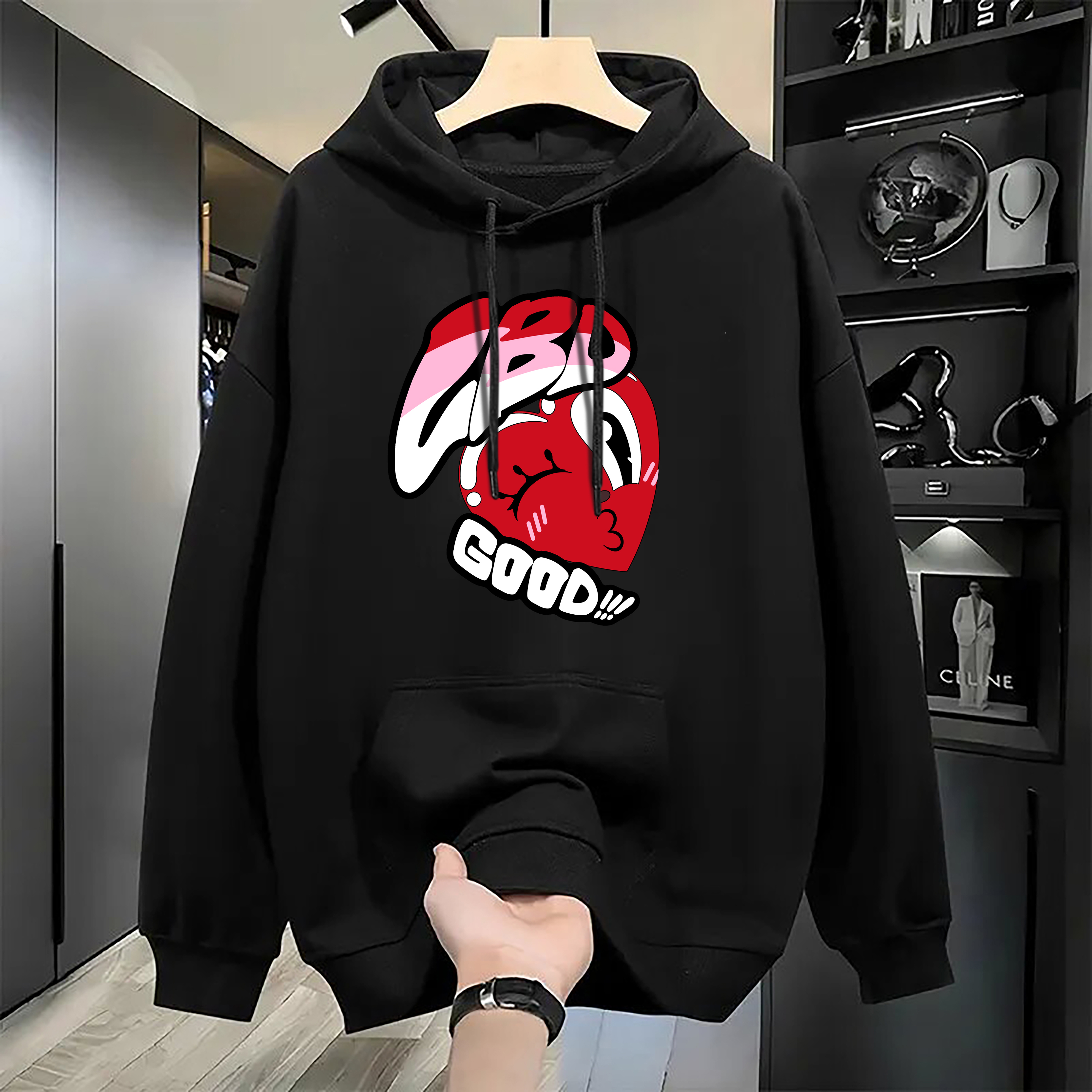 Hoodies Men Women Crewneck Sleeve Hoodies Autumn Casual Clothes
