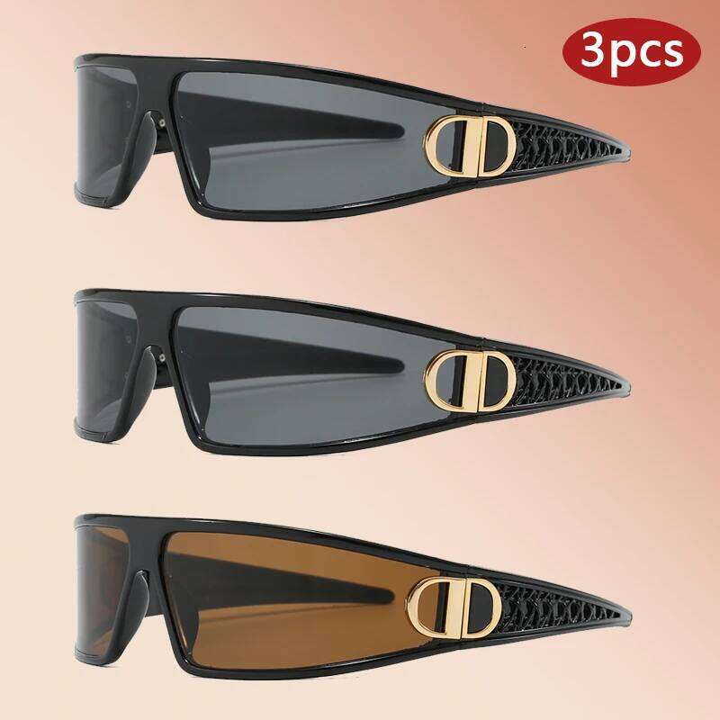 3pcs Luxury Headband Sun Glasses Sports UV Orotection Sunglasses High-Grade Personalized Fashion Outdoor Cycling Eyeglasses 26W0224