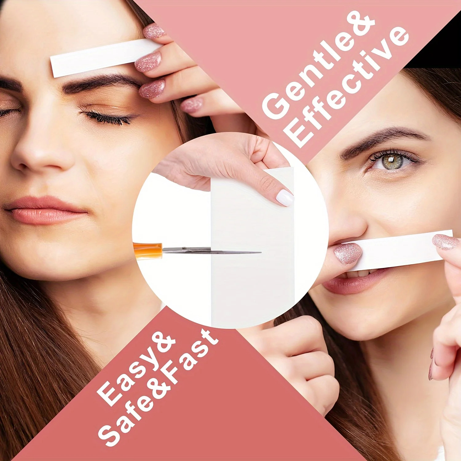 Hypoallergenic Non-Woven Waxing Strips - Gentle Eyebrow Face Leg Body and Bikini Hair r Sheets 260126