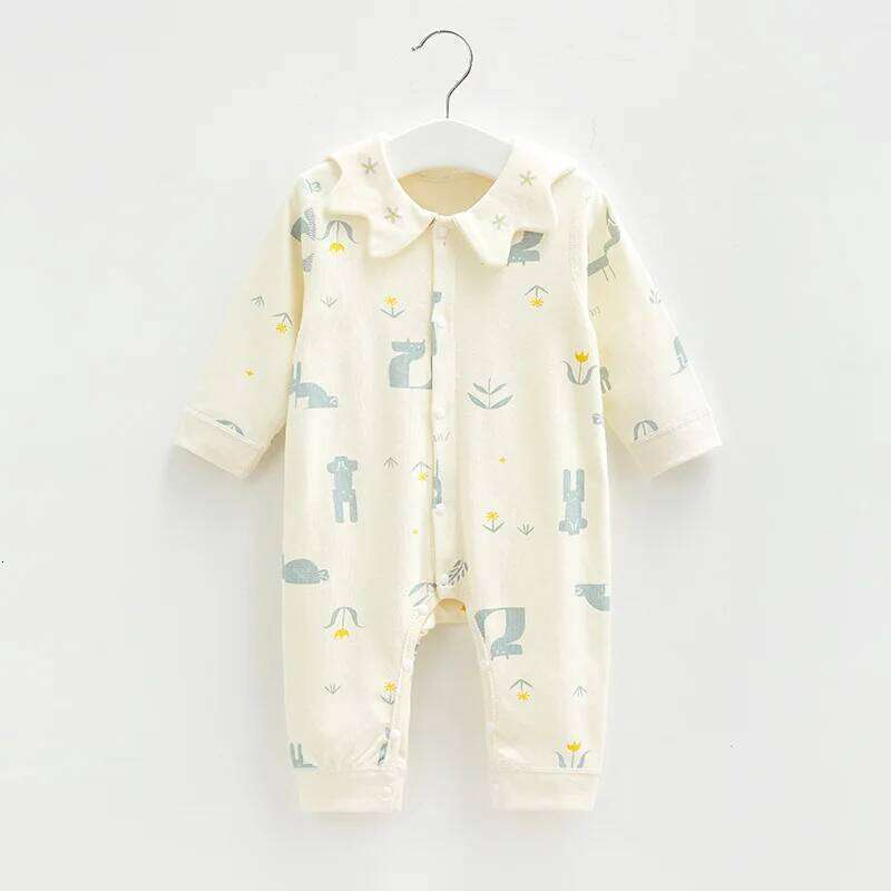 Pure Cotton Boneless Pajamas Newborn Baby Romper Lovely Foreignly Cute Long Sleeve Bodysuit Autumn 26H0224
