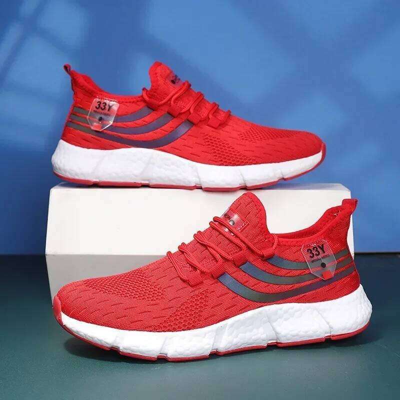 Men's Lace Up Mesh for Summer Fashion Easy Wear Breathable Comfortable Non Slip Sole Outdoor Walking Sports Leisure Shoes