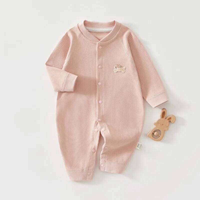 Autumn New Jumpsuit Newborn Long Sleeve Cotton Sleepwear Boys Girls Romper Cute Spring Home Clothing Baby Pajamas 26H0224