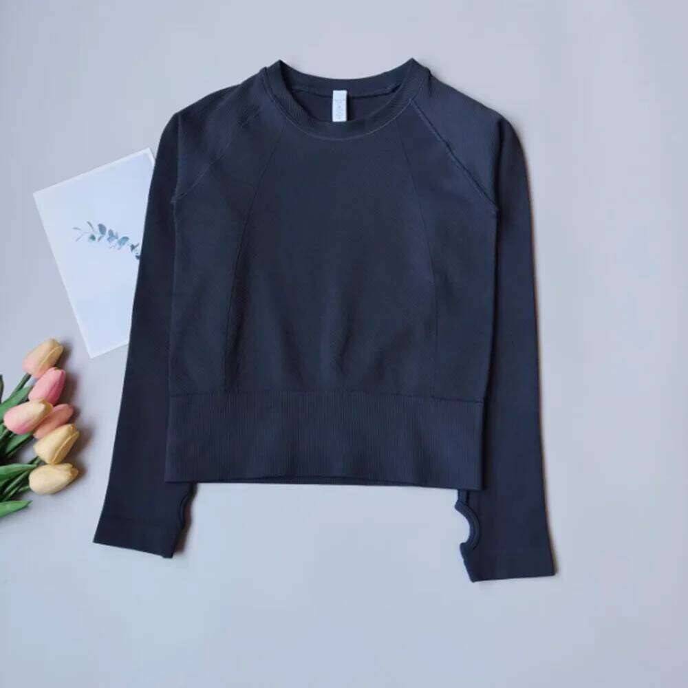 Slim Fit Quick Dry Training Top, Women's Round Neck Long Sleeve Yoga Shirt, Professional Workout Wear 26Y0224