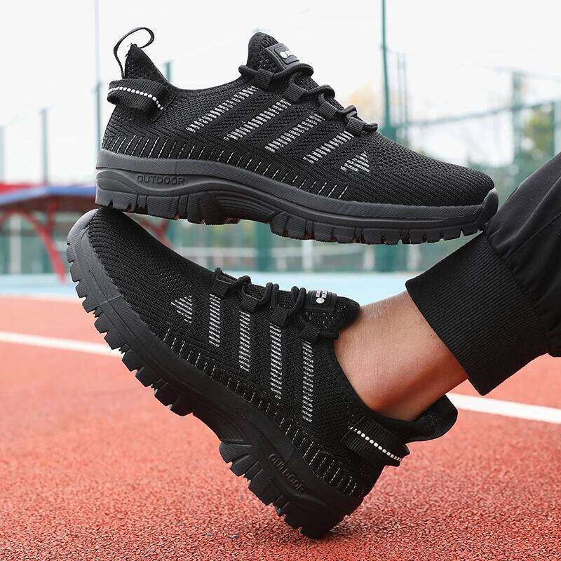 Men's Casual Breathable Fly Woven Mesh Upper Comfortable Outdoor Walking Cycling Exercise Shoes for Men Tenis Para Hombre