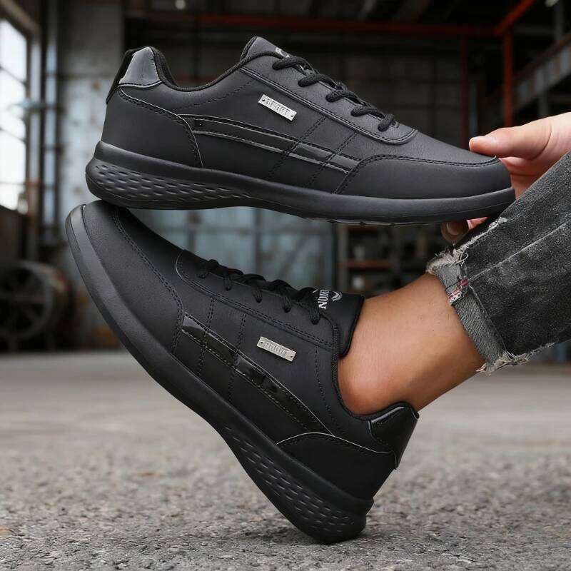 Artificial Leather Lace Up Trend Casual Footwear Breath Non-slip Leisure Male Sneakers Men Vulcanized Shoes