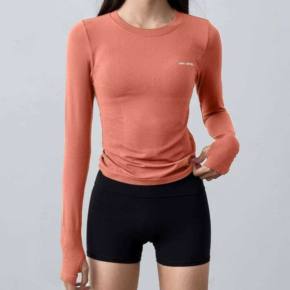Women's Fitness Seamless Long Sleeve Sports Top Yoga Gym Shirts Training Running Shirt Activewear for Workout T-shirt 26Y0224