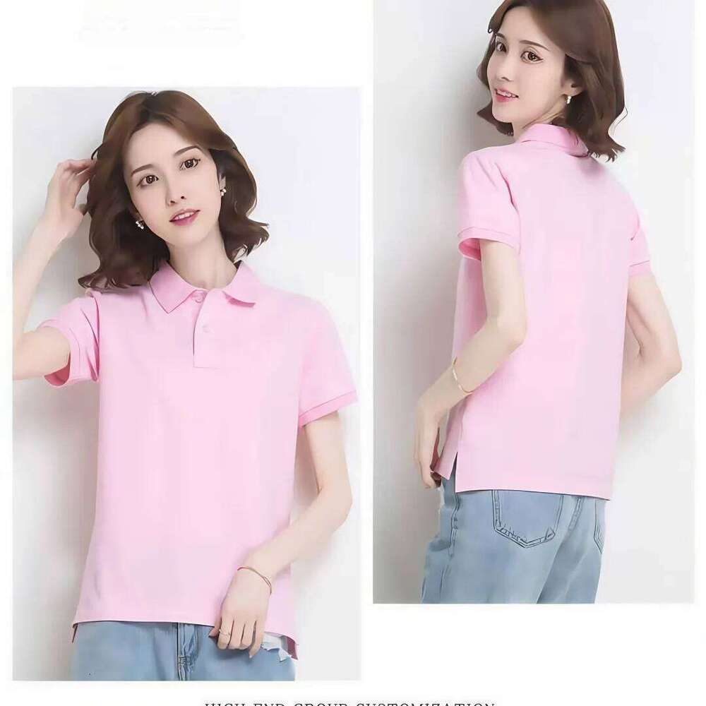 Summer Polo Korean Style Women Cool Ice Silk Short Sleeve Shirt Breathable Quick Dry Casual Shirts Pullover Tee Tops 26W0224