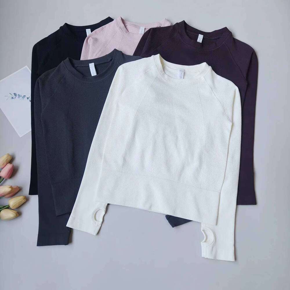 Slim Fit Quick Dry Training Top, Women's Round Neck Long Sleeve Yoga Shirt, Professional Workout Wear 26Y0224