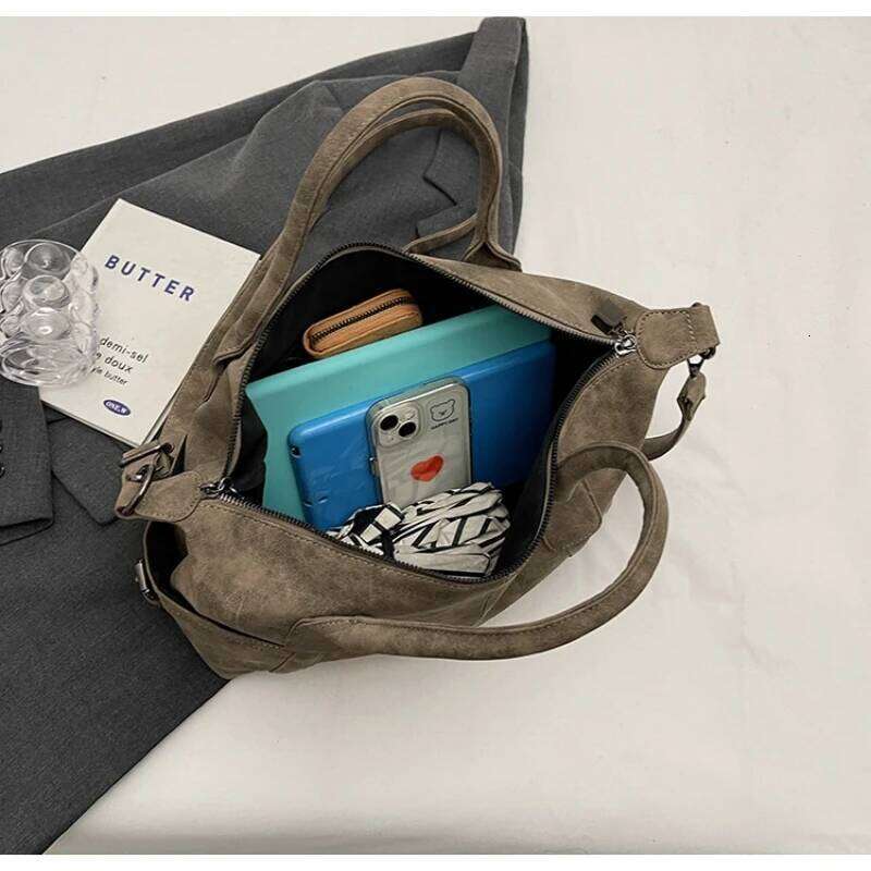 Handbags Retro Design PU Leather Shoulder Bags for Women Fashion Trend Big Armpit Female Crossbody Bag Totes Z260224