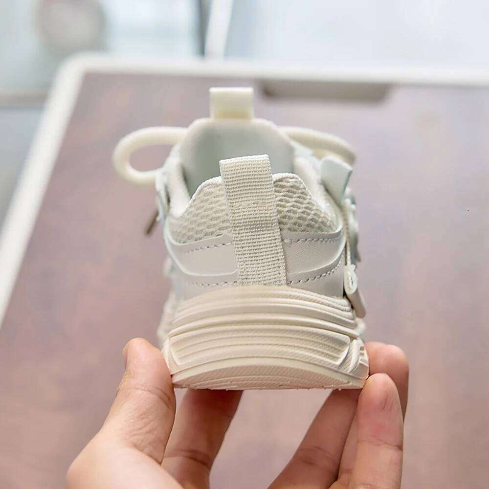 PU Leather Sport For Girls Anti-slippery Soft-soled Kid's Sneakers Trend Fashion Boy's Girl's Running Toddler Shoes 26W0224