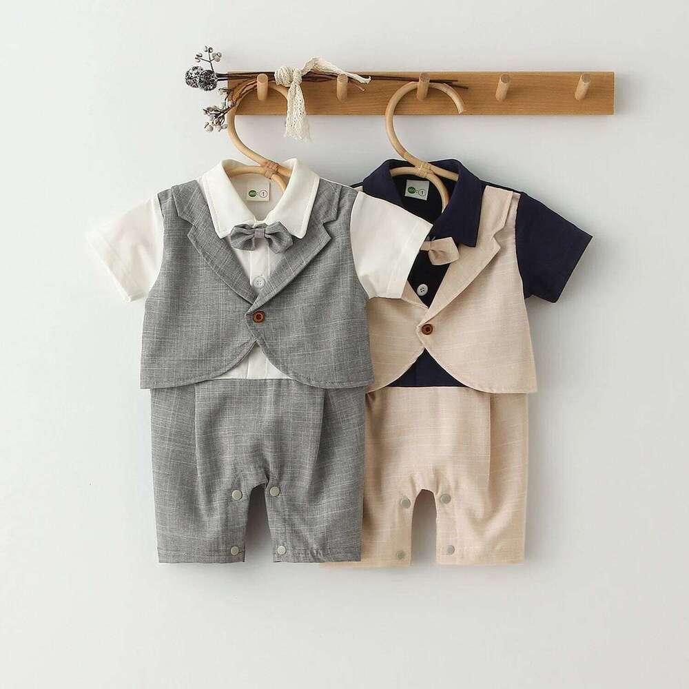 Fashion Rompers Gentlemen Newborn Jumpsuit Baby Boy Clothes ForParty 26Y0224