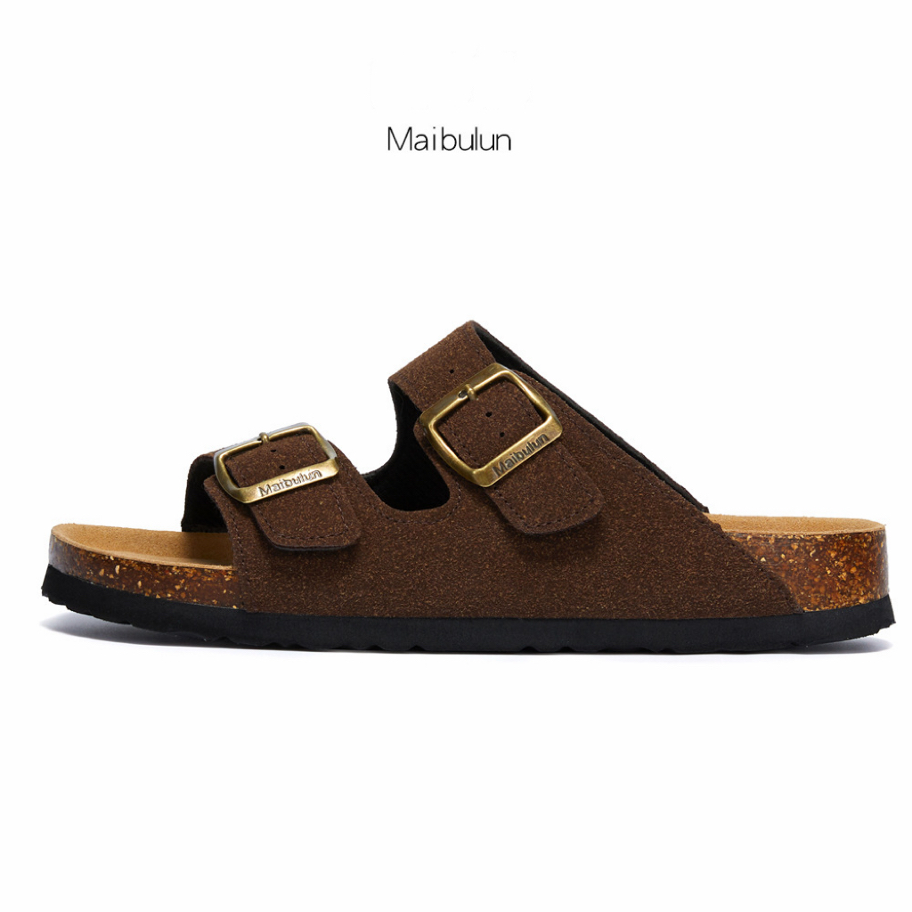 Maibulun Bestselling 2026 Summer New Design Slip Resistant Cork Slippers Men Women Indoor Outdoor Beach Suede Sandals Multiple Color Options Large Siz