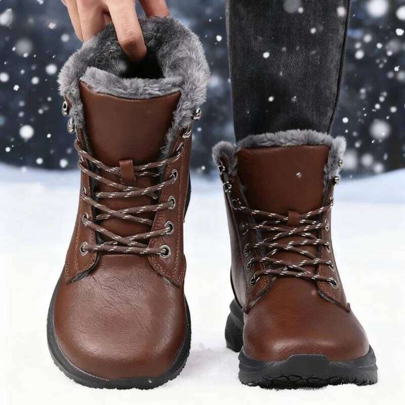 Keep Warm Snow Boots 2025 Autumn Winter New Men's Outdoor Comfortable Non Slip Wear-resistant Hiking Shoes