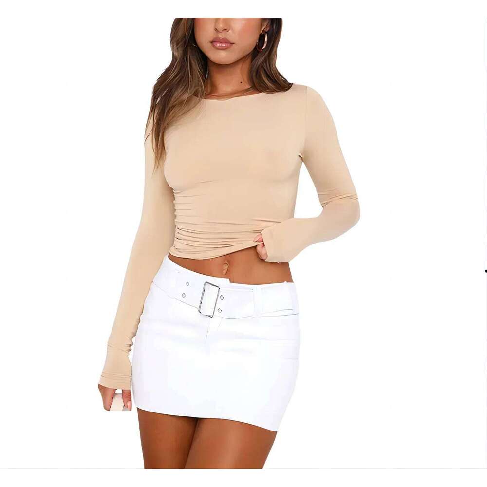 2026 New Seamless T Shirts Fitness Clothes Long sleeved T-shirt Yoga Shirt Gym Running Active Wear Sport Top 26Y0224