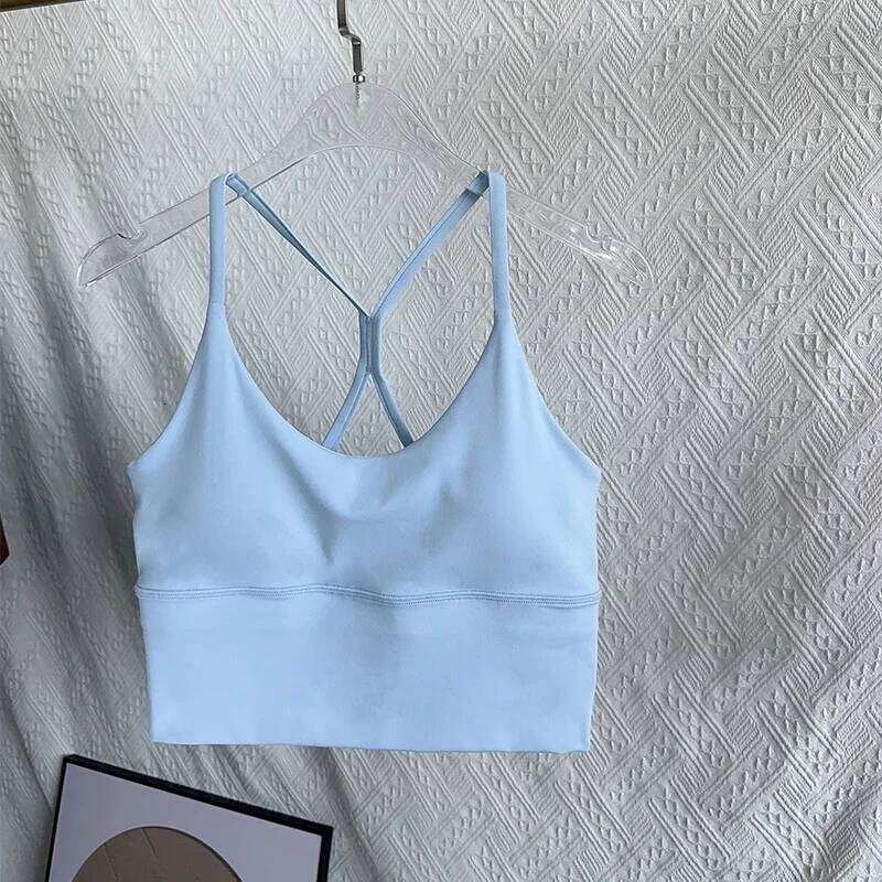 Fashion Sexy Cross Small Sling Yoga Underwear Women Breathable Shockproof Gym Fitness Running Sport Crop Tops Athletic Vest 26Y0224