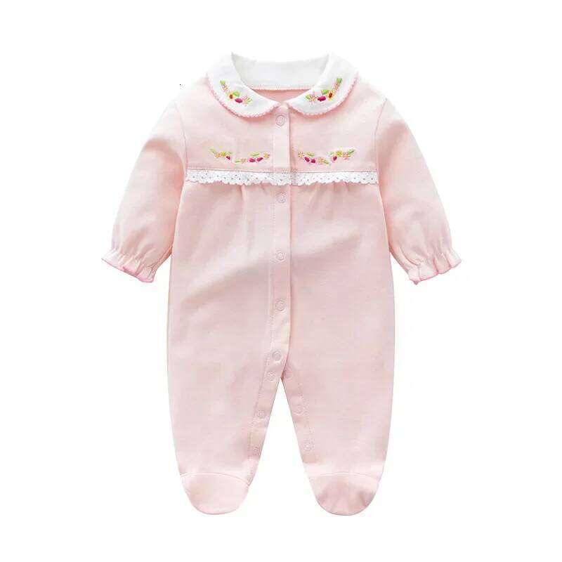 Newborn Clothes Spring Romper Princess style girls Sleepsuit Girl Sleepwear One-pieces Baby Clothing Jumpsuit 26H0224