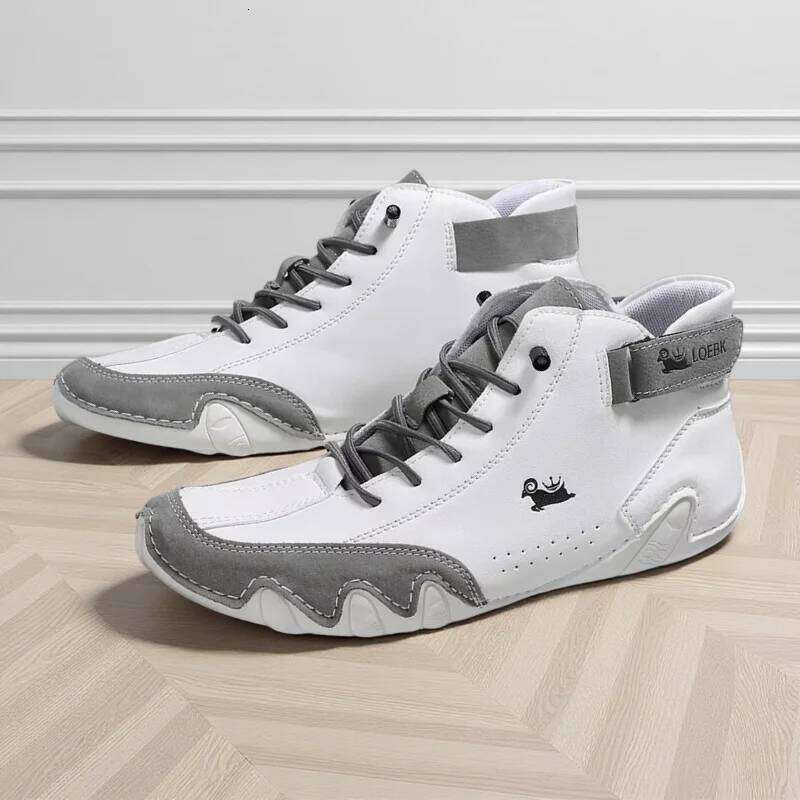 White PU Leather Top Fashionable Versatile Simple High Quality Design Casual Lace Up Shoes for Both Men and Women