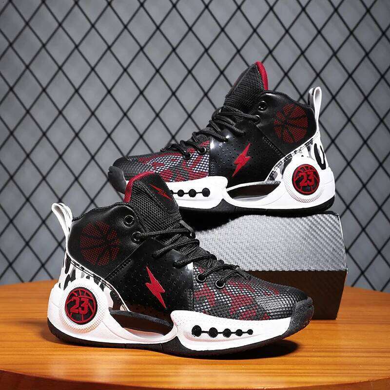 New Men's Basketball Shoes Spring Autumn Running Sports Breathable Mesh Anti-slip Wear-resistant Quality Sneaker for Adults Kids 26W0224