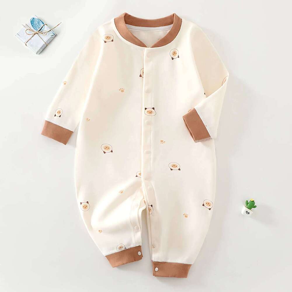 Clothes Spring and Autumn Pure A-level Newborn Soft Jumpsuit Baby Cotton Pajamas 26H0224