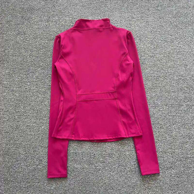 Stand collar zipper sports women's yoga suit long sleeve running slim Pilates fitness top autumn 26Y0224