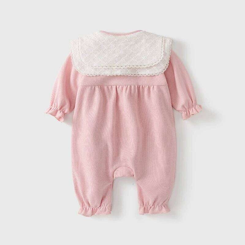 2Piece Sets Spring Autumn Girls Jumpsuits Cute Doll Collar Bow Princess Rompers Baby Boutique Clothing Newborn Photography BC476 26H0224