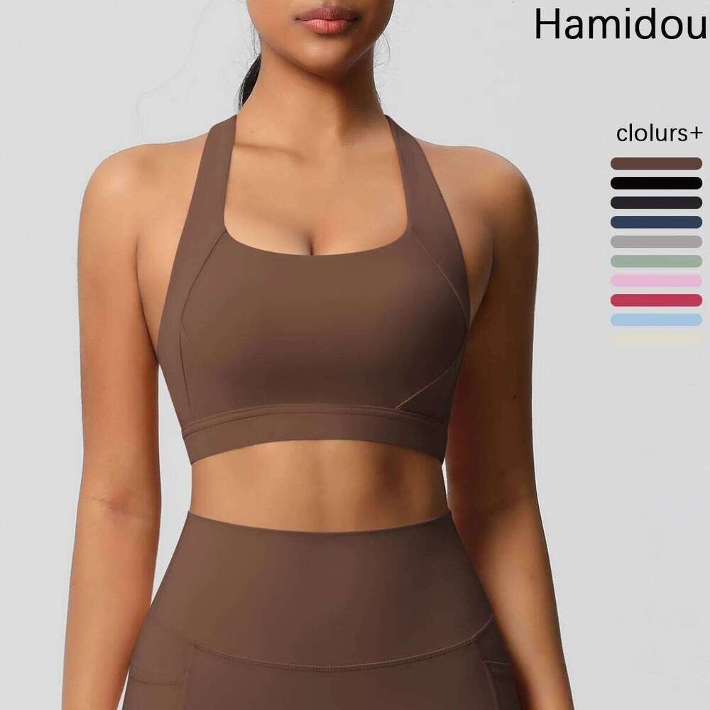Yoga Vest Sexy Breathable Quick Drying Sport Brassiere Gym Push Up Shockproof High Intensity Pilates Clothes Women 26Y0224