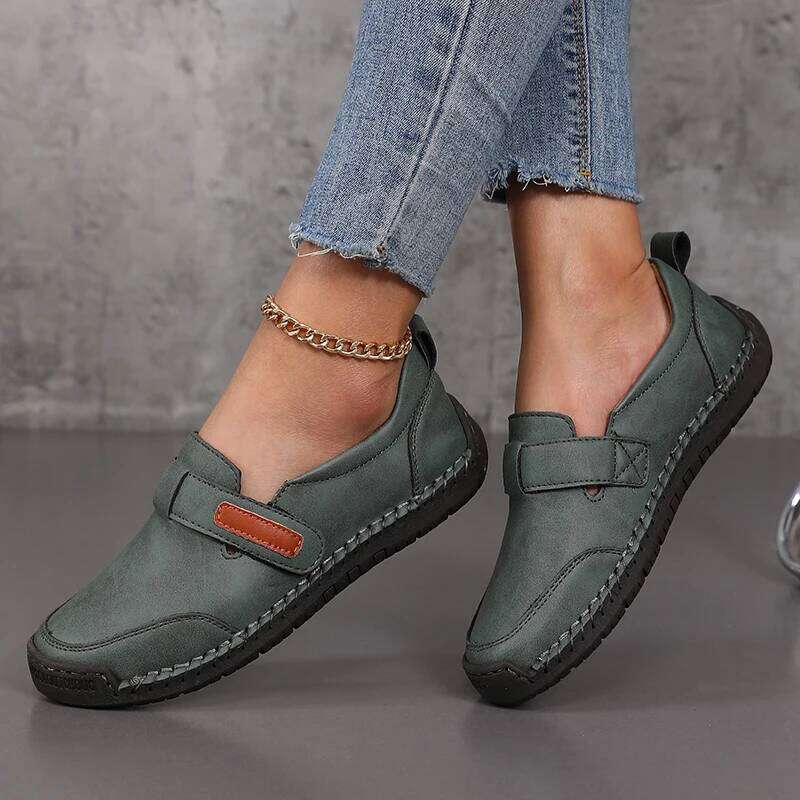 Female Boot Fashionable Comfortable Breathable Flat Boots New Luxury Design Women's Leather Shoes Trendy Handicraftsloafers